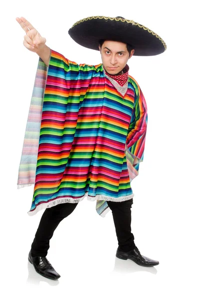 Legrační mexické poncho nošení — Stock fotografie