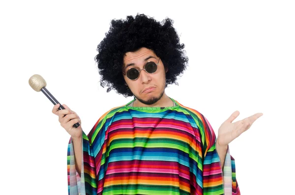 Grappige Mexicaanse dragen poncho — Stockfoto