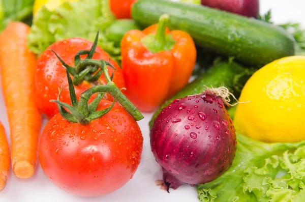 Assorted vegetables isolated on the white — Stock Photo, Image