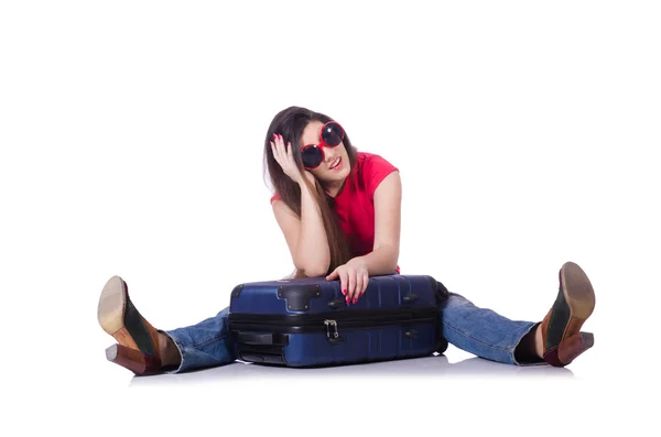 Mujer joven preparándose para las vacaciones de verano —  Fotos de Stock