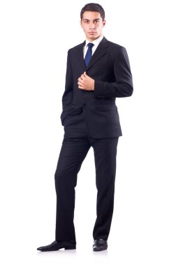 resmi kıyafetleri üzerinde beyaz izole işadamı