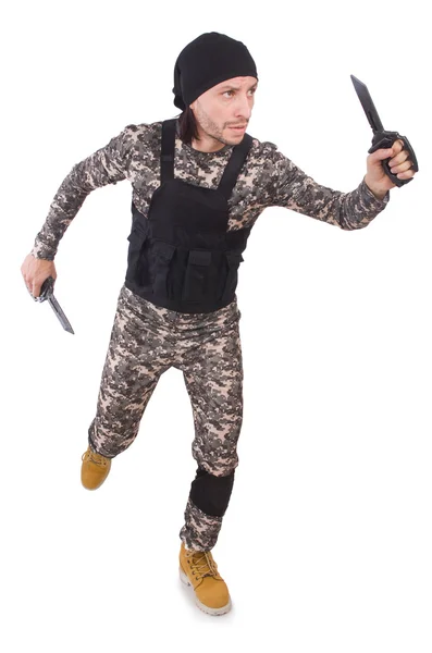 Junger Mann in Militäruniform — Stockfoto