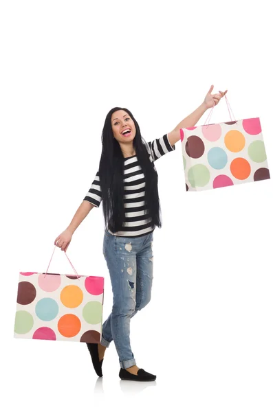 Mujer con bolsas de compras — Foto de Stock