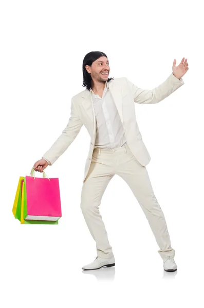 Hombre con bolsas de compras —  Fotos de Stock