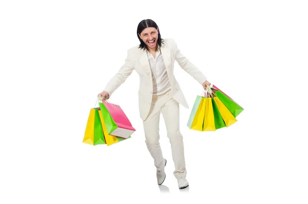 Hombre con bolsas de compras — Foto de Stock