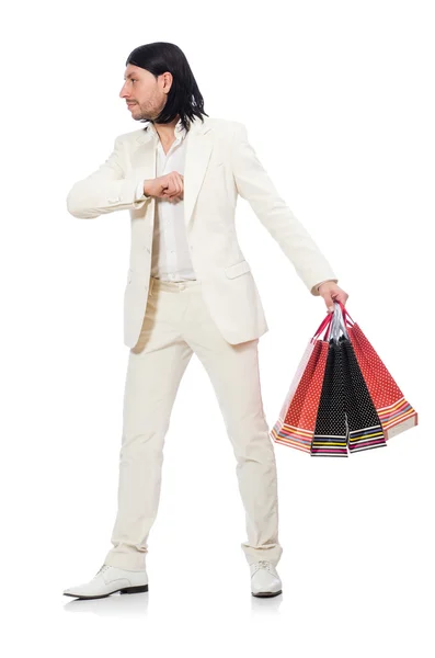 Hombre con bolsas de compras — Foto de Stock