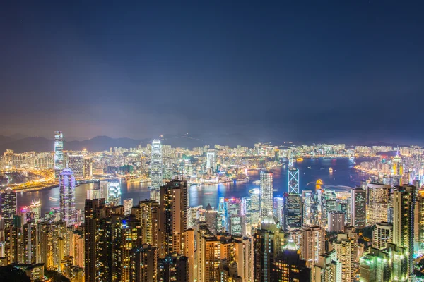 Vista de Hong Kong durante el atardecer — Foto de Stock