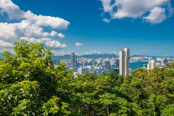 Вид на Гонконг в солнечный день — стоковое фото