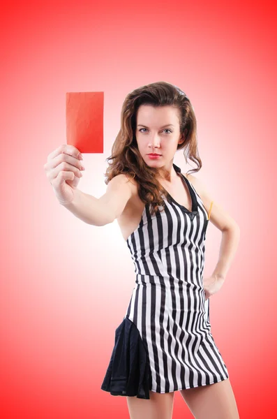 Woman judge against the gradient — Stock Photo, Image