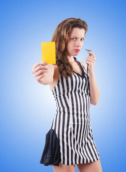 Woman judge against the gradient — Stock Photo, Image