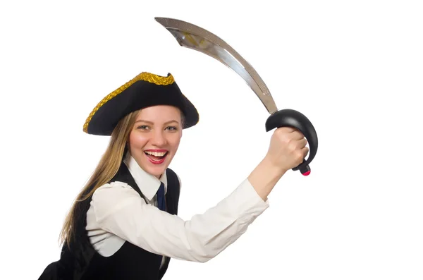 Krásná pirátská dívka — Stock fotografie