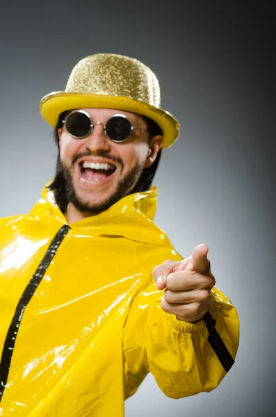 Man wearing yellow suit — Stock Photo, Image