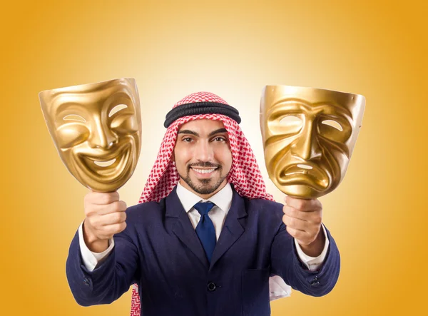 Arab man hypocrisy concept — Stock Photo, Image