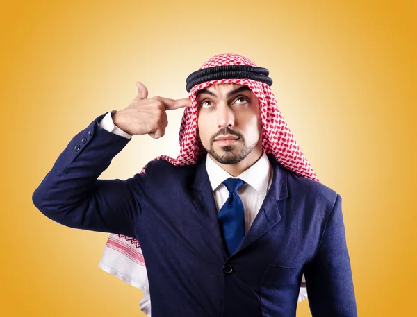 Arab businessman against the gradient — Stock Photo, Image