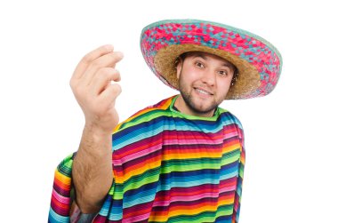 Funny mexican isolated on white clipart