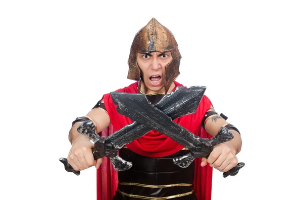 Gladiatore con spade incrociate — Foto Stock