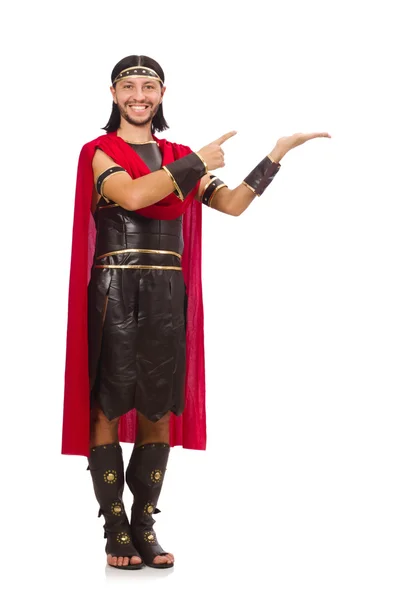 Gladiator holding and pointing — Stock Photo, Image