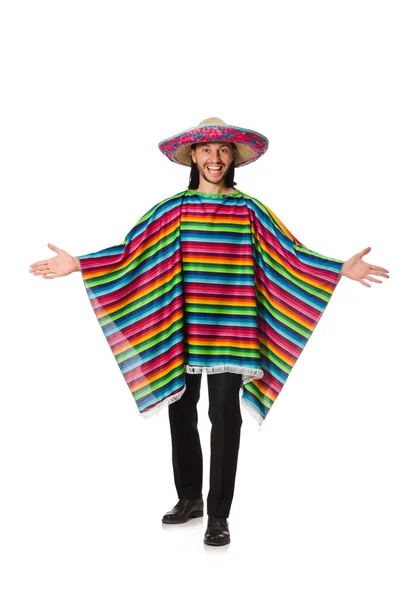Happy Mexican in poncho — Stock Photo, Image