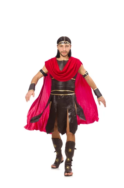 Gladiator walking in cloak — Stock Photo, Image