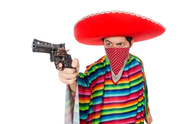 Lustige Mexikaner tragen Poncho — Stockfoto