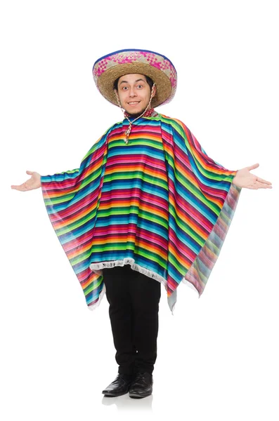 Mexicano engraçado usando poncho — Fotografia de Stock