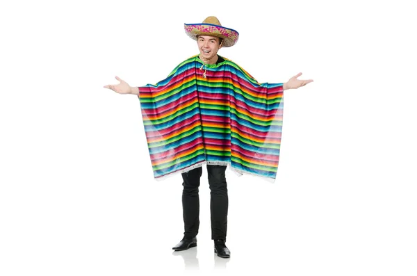 Legrační mexické poncho nošení — Stock fotografie