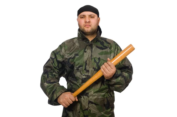 Jovem de uniforme de soldado — Fotografia de Stock