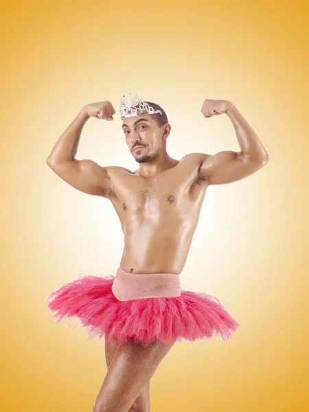 Man in ballet tutu — Stockfoto