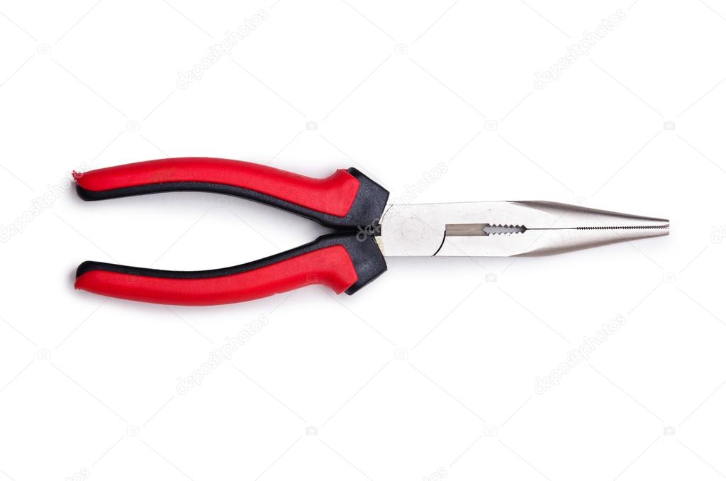 Pliers isolated on the white background