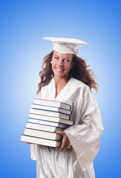 Afstuderen met boeken — Stockfoto