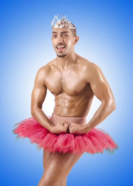 Man in ballet tutu — Stock Photo, Image