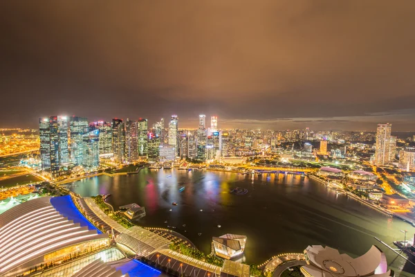 Panorama Singapuru panorama centrum miasta — Zdjęcie stockowe