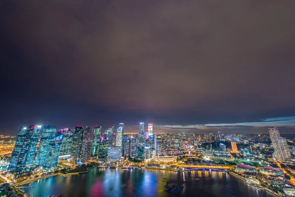Panorama Singapuru panorama centrum miasta — Zdjęcie stockowe