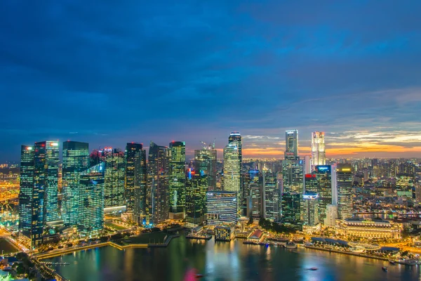 Singapur manzarası downtown — Stok fotoğraf