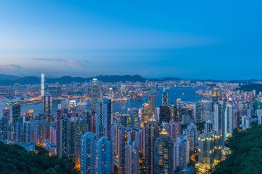 Günbatımı saatleri içinde Hong Kong