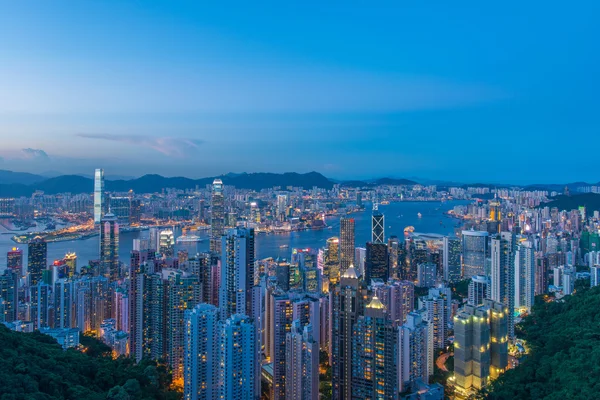 Hong Kong godzinach zachód — Zdjęcie stockowe
