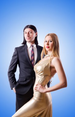 Komik bir aşk konsepti.