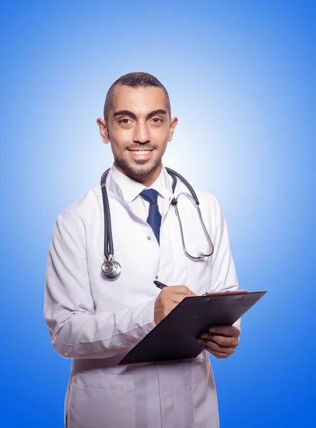 Doctor against the gradient — Stock Photo, Image