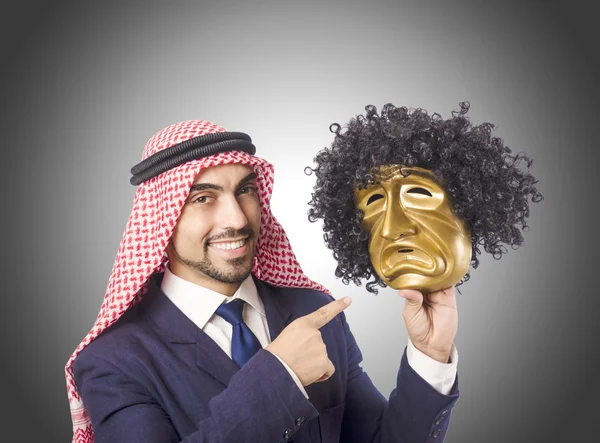 Arab man hypocrisy concept — Stock Photo, Image