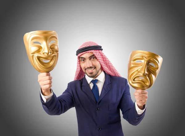 Arab man hypocrisy concept — Stock Photo, Image