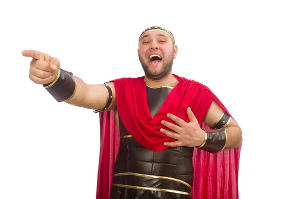 Gladiator geïsoleerd op wit — Stockfoto