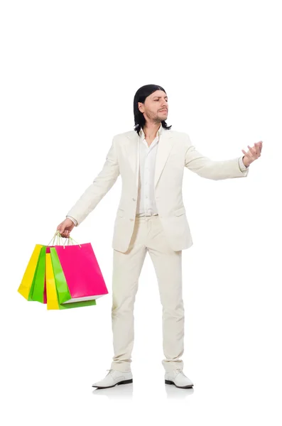 Hombre con bolsas de compras —  Fotos de Stock