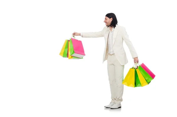 Hombre con bolsas de compras — Foto de Stock