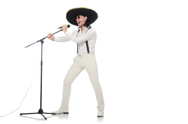 Man wearing sombrero hat — Stok fotoğraf