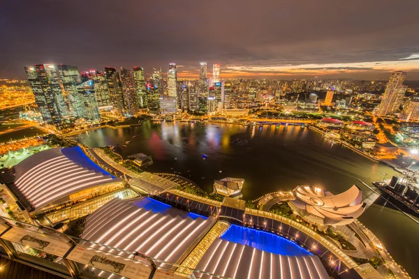 Skyline Singapore centro — Foto Stock