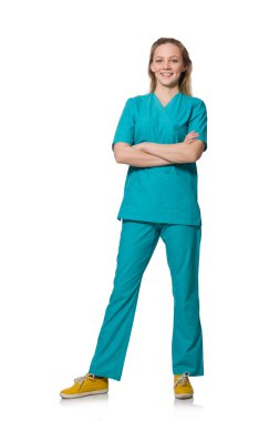 Genç doktor beyazı izole etti.