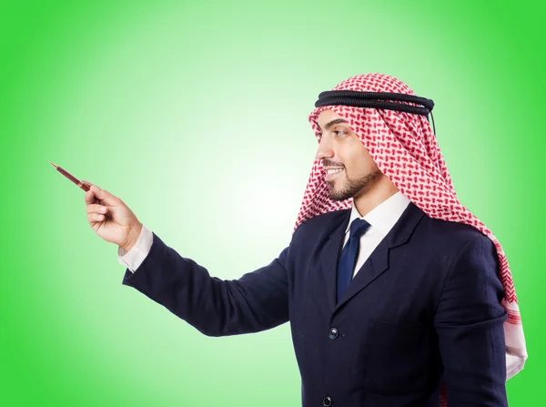 Arabischer Geschäftsmann gegen das Gefälle — Stockfoto