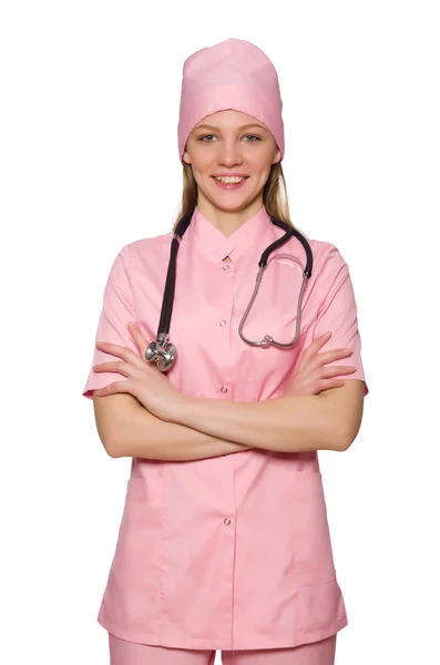 Mujer médico aislado — Foto de Stock