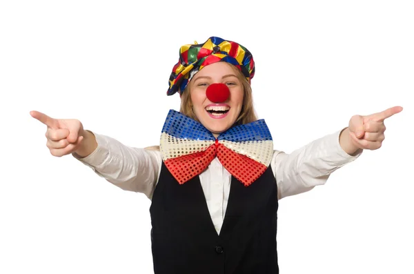 Bella clown femmina — Foto Stock