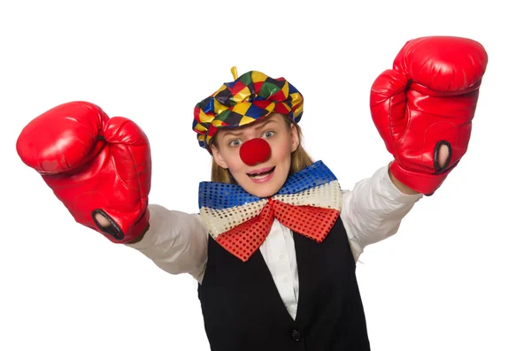 Ganska kvinnlig clown — Stockfoto